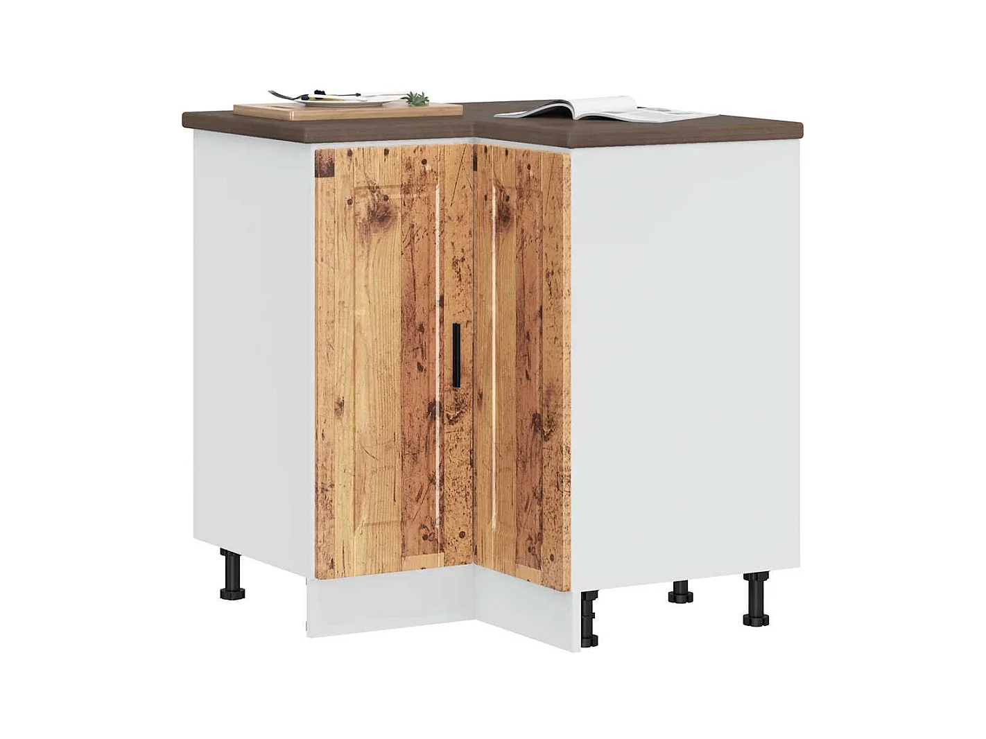 Armoire d'angle de cuisine Porto vieux bois bois d'ingénierie