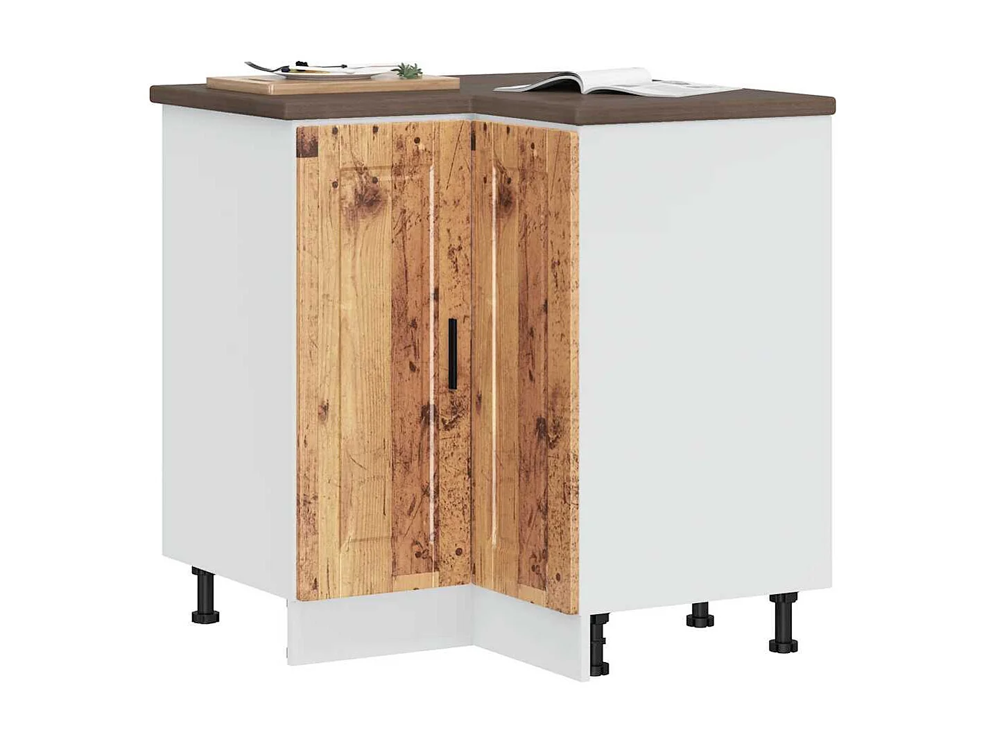 Armoire d'angle de cuisine Porto vieux bois bois d'ingénierie