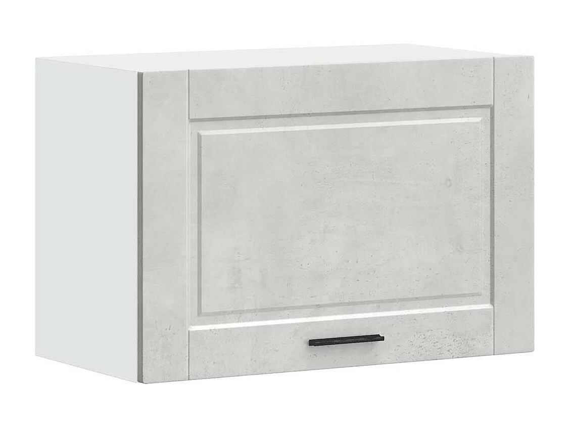 Armoire murale de cuisine Porto gris béton bois d'ingénierie