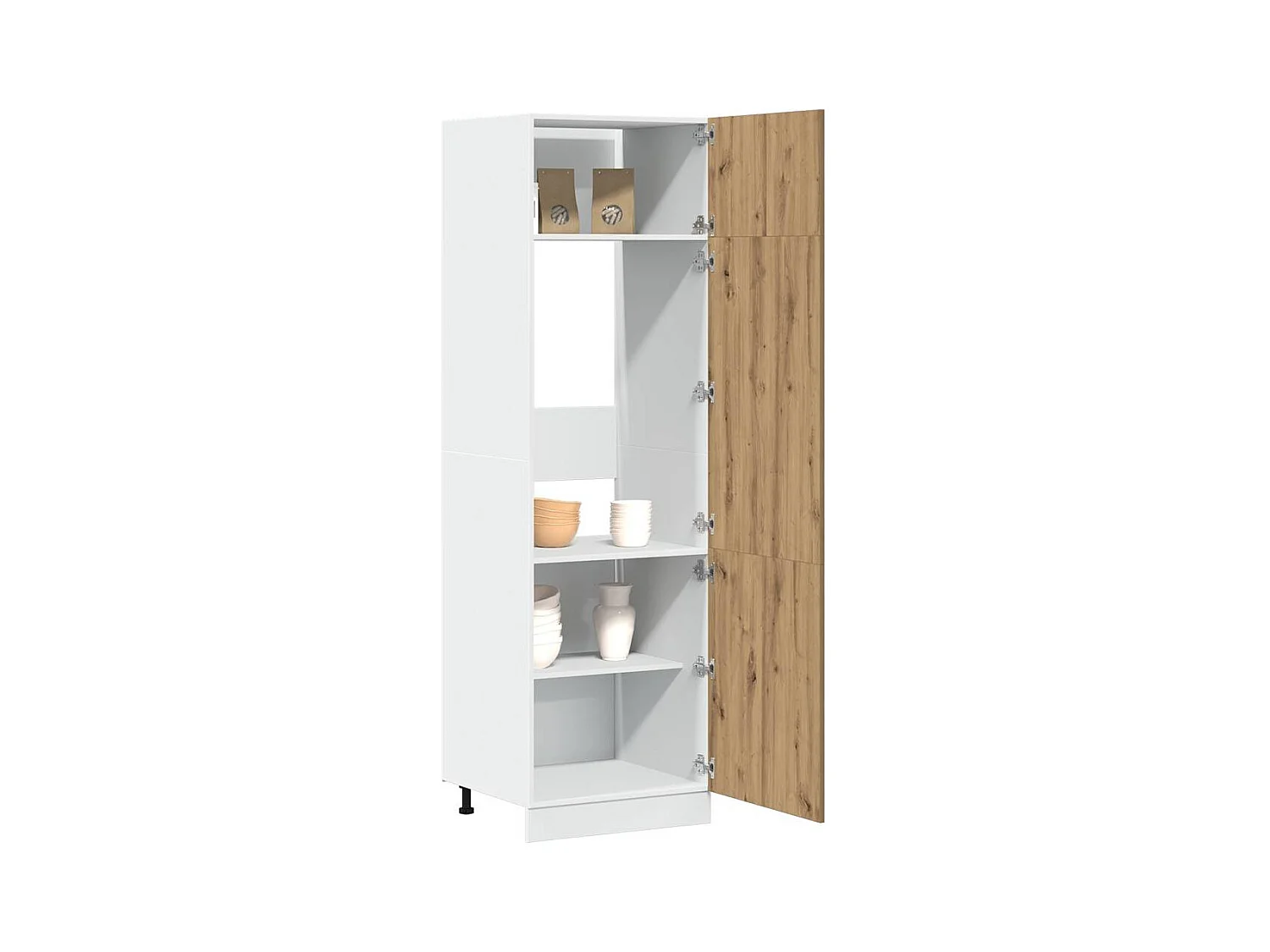 Armoire réfrigérée "Lyon" Chêne artisanal 60 x 57 x 207 cm Bois d'ingénierie
