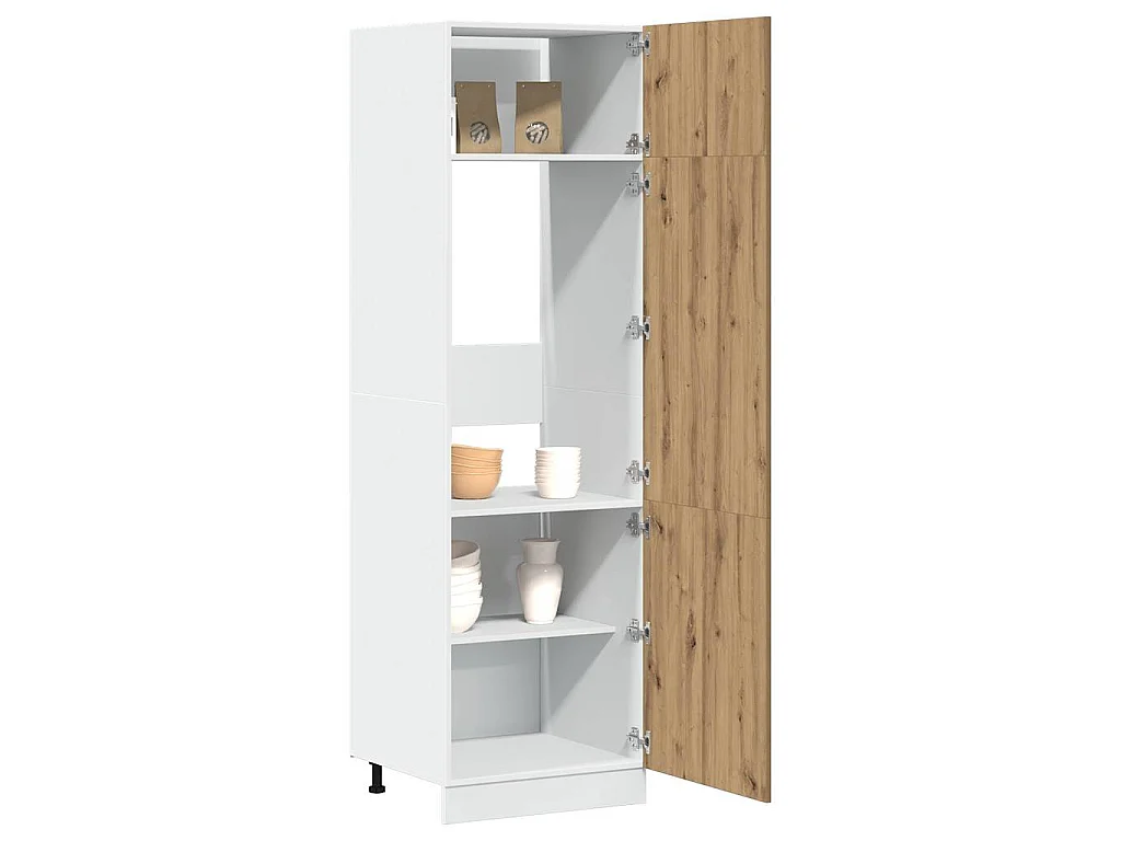 Mobile per Frigo “Lyon” Rovere Artigianale 60x57x207 cm