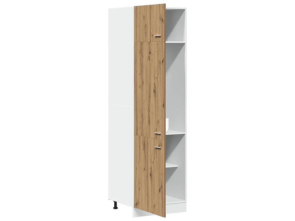 Armoire réfrigérée "Lyon" Chêne artisanal 60 x 57 x 207 cm Bois d'ingénierie
