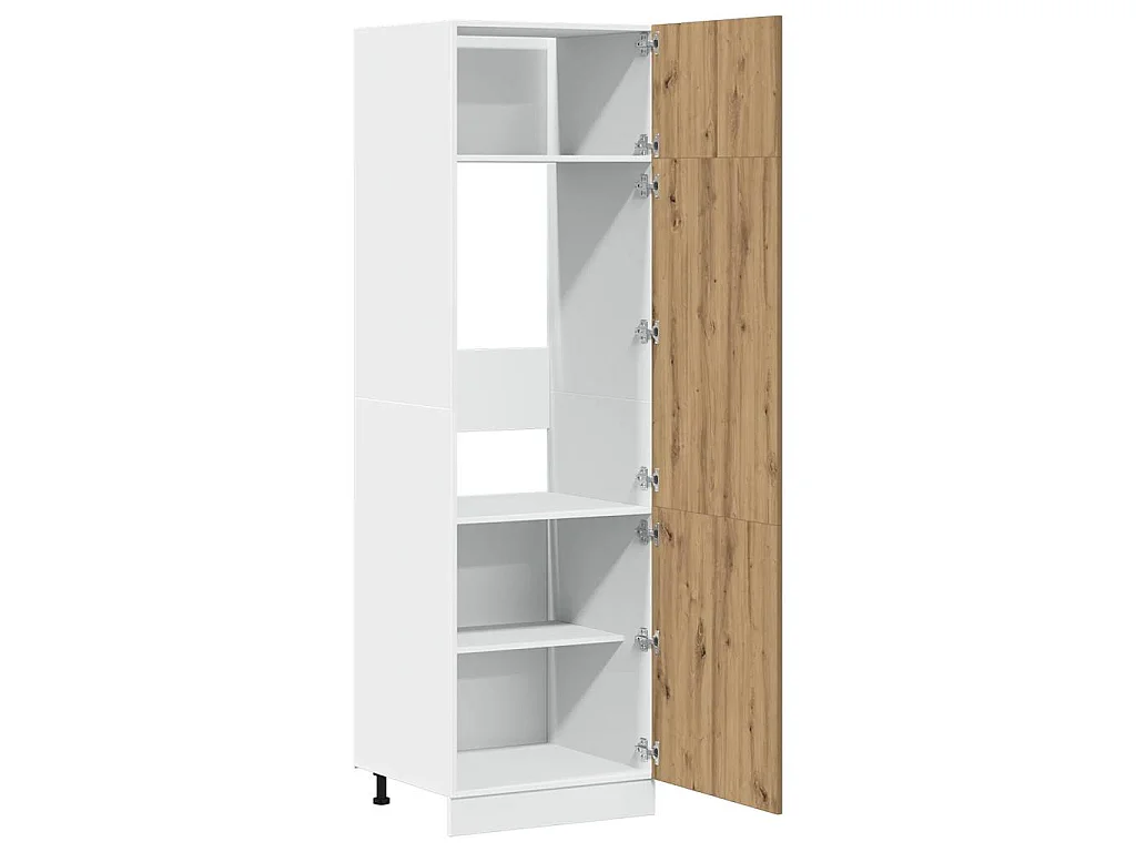 Armoire réfrigérée "Lyon" Chêne artisanal 60 x 57 x 207 cm Bois d'ingénierie