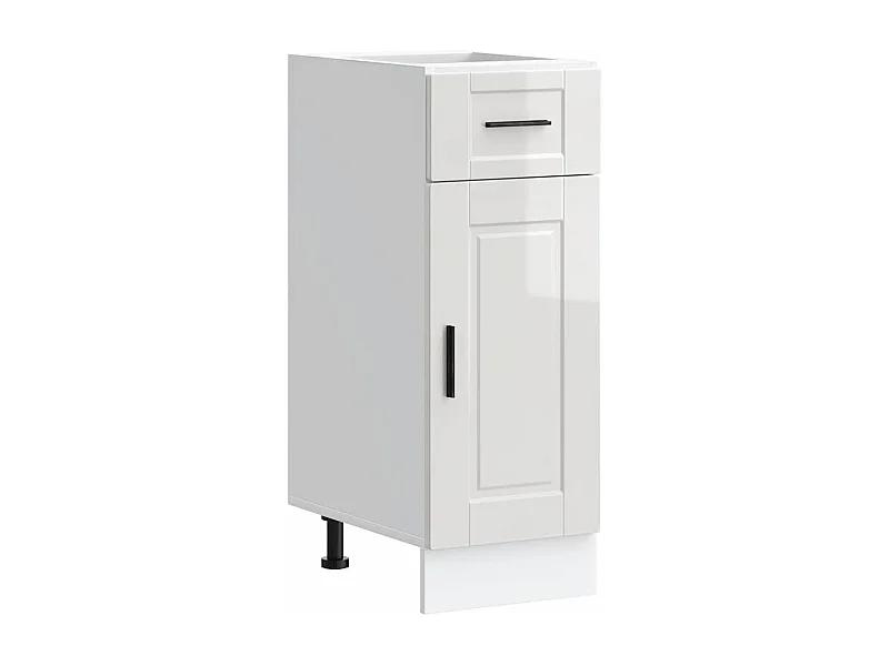 Armoire de cuisine Porto blanc brillant bois ingénierie