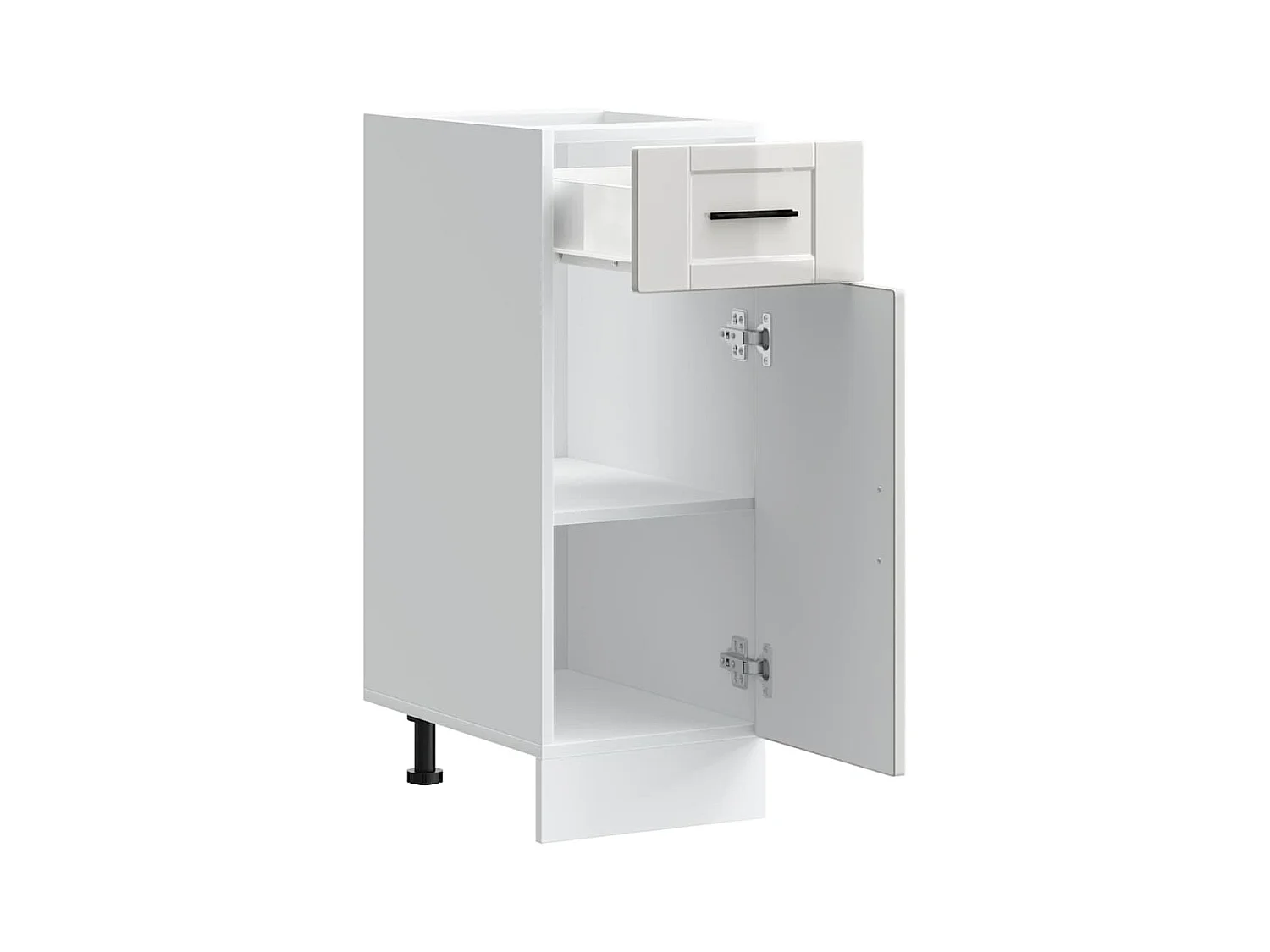 Armoire de cuisine Porto blanc brillant bois ingénierie