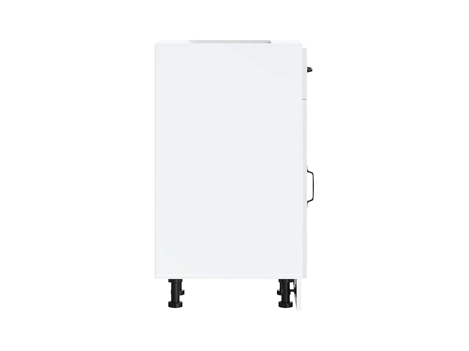 Armoire de cuisine Porto blanc brillant bois ingénierie