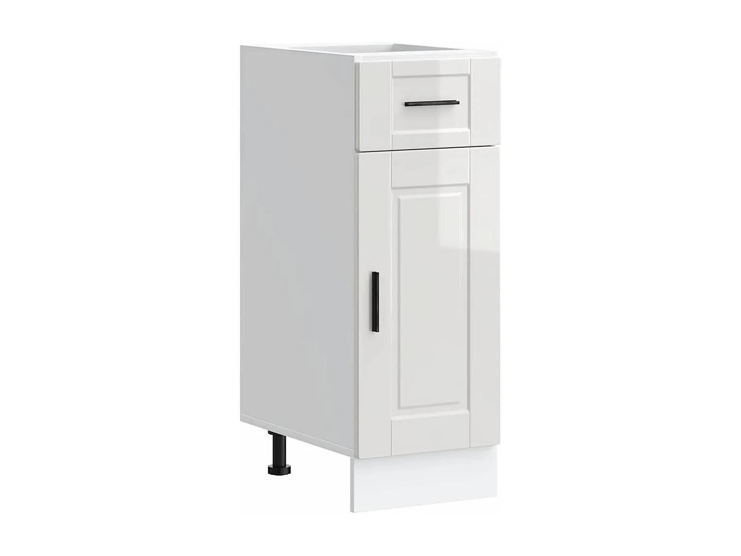 Armoire de cuisine Porto blanc brillant bois ingénierie