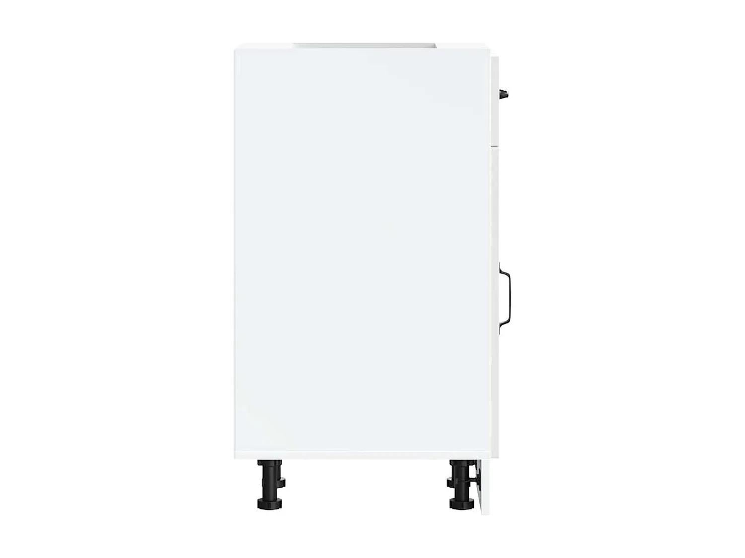 Armoire de cuisine Porto blanc brillant bois ingénierie