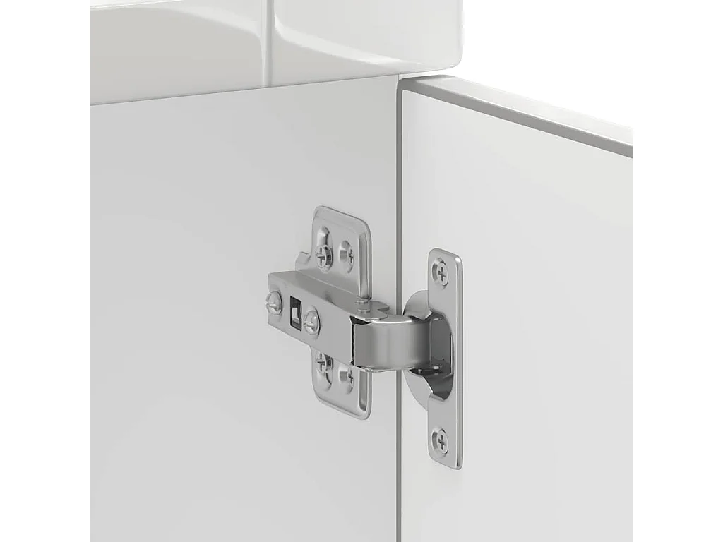 Armoire de cuisine Porto blanc brillant bois ingénierie