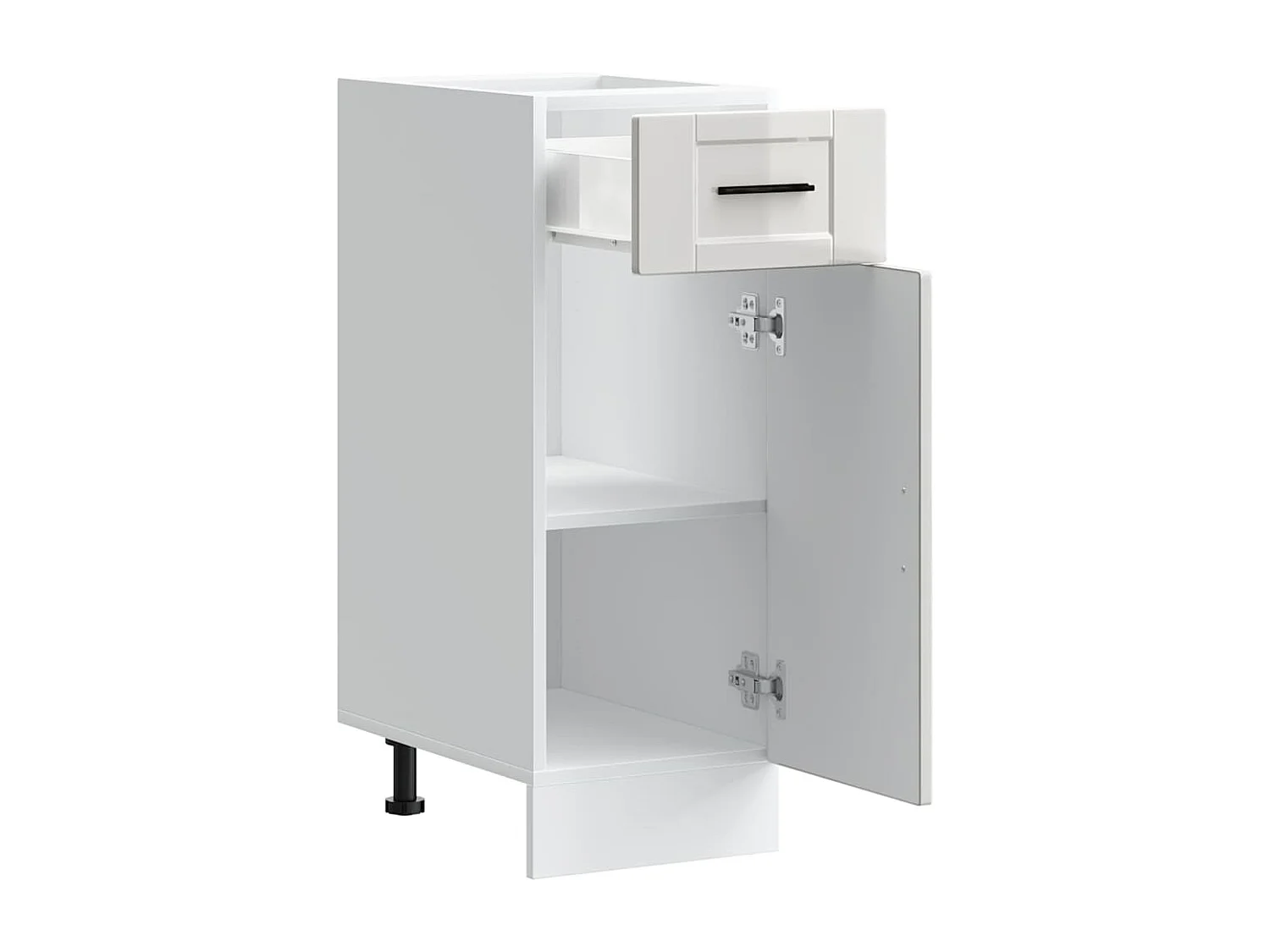 Armoire de cuisine Porto blanc brillant bois ingénierie