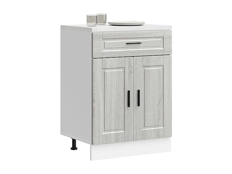 Armoire de cuisine Porto sonoma gris bois d'ingénierie