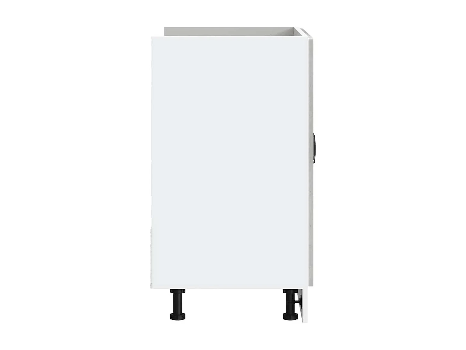 Meuble bas pour évier Kalmar gris béton bois ingénierie