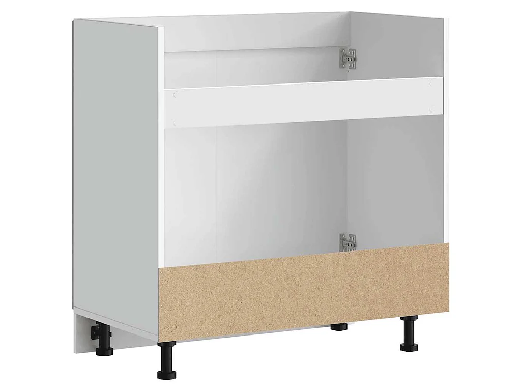 Meuble bas pour évier Kalmar gris béton bois ingénierie