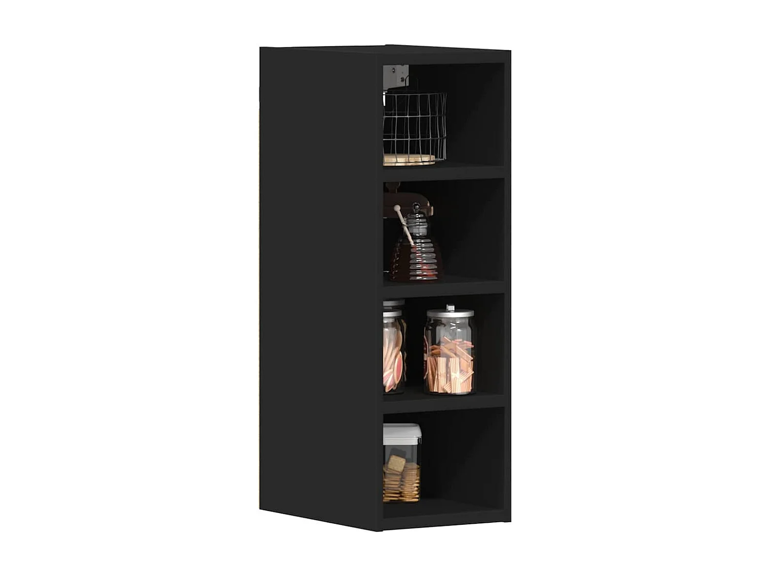 Armoire suspendue "Riga" Noir 20 x 29,5 x 60 cm Bois d'ingénierie