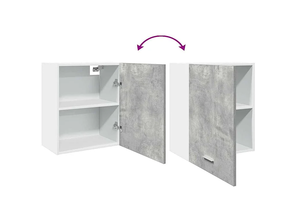 Hängeschrank Lyon Betongrau 50x31x60 cm Holzwerkstoff