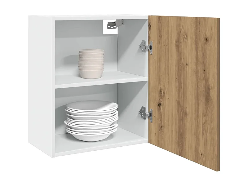 Hangkasten 2 st Lyon 50x31x60 cm bewerkt hout artisanaal eikenkleur