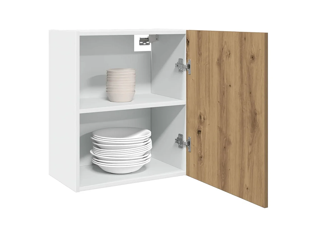 Hangkasten 2 st Lyon 50x31x60 cm bewerkt hout artisanaal eikenkleur