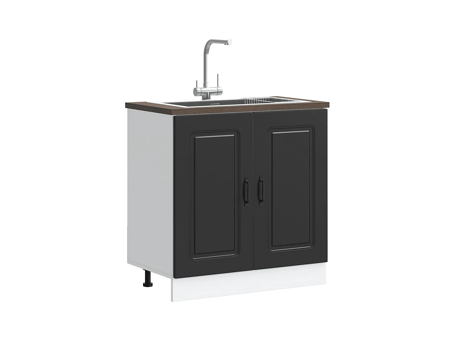 Mobile base lavello Kalmar Nero 80x46x81,5 cm in Truciolato