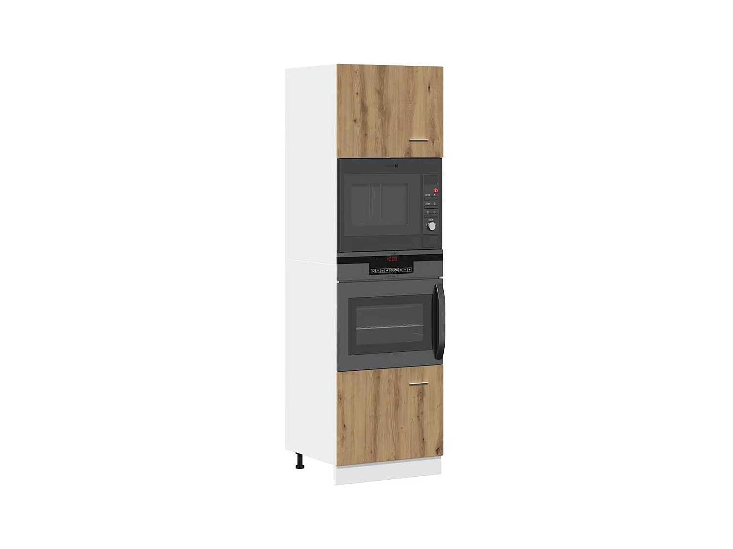 Meuble à micro-ondes "Lyon" Chêne artisanal 60 x 57 x 207 cm Bois d'ingénierie