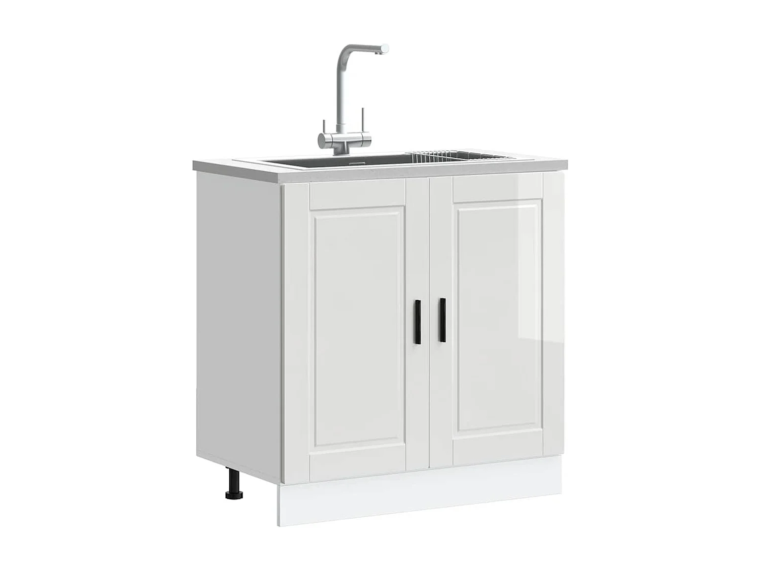 Armário base para lavatório "Porto" High Gloss Branco