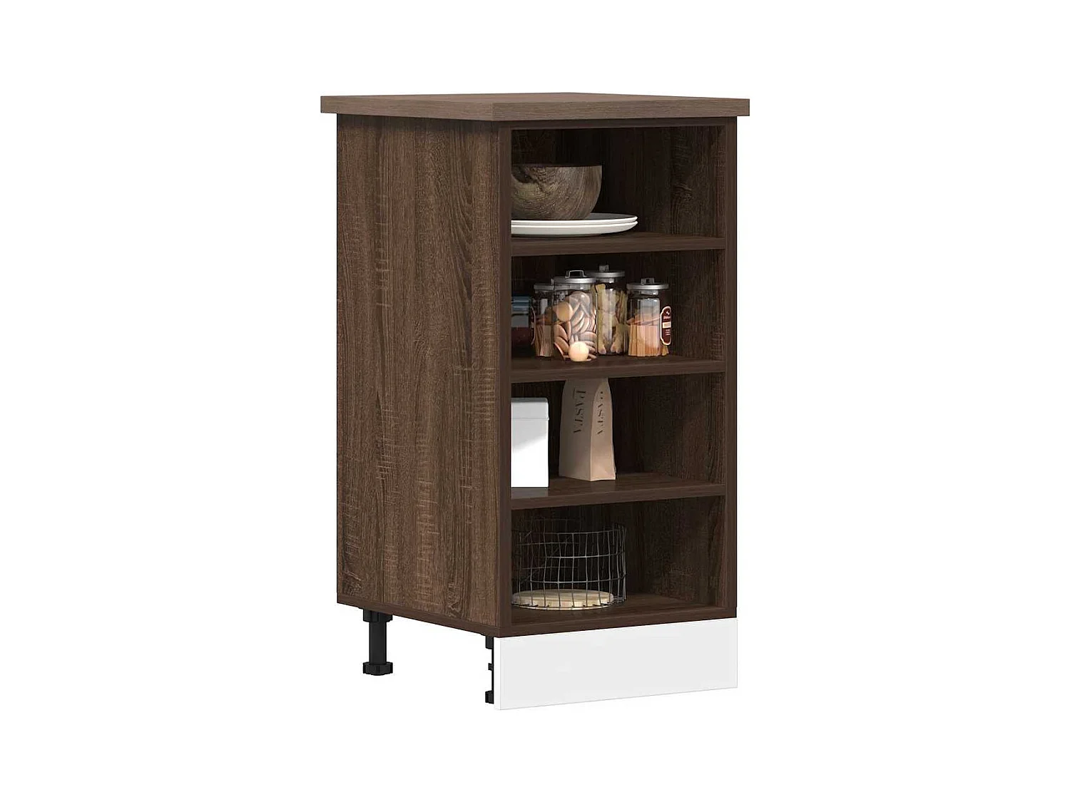 Unterschrank Riga Braun Eichen-Optik 40x44,5x81,5 cm Holzwerkstoff