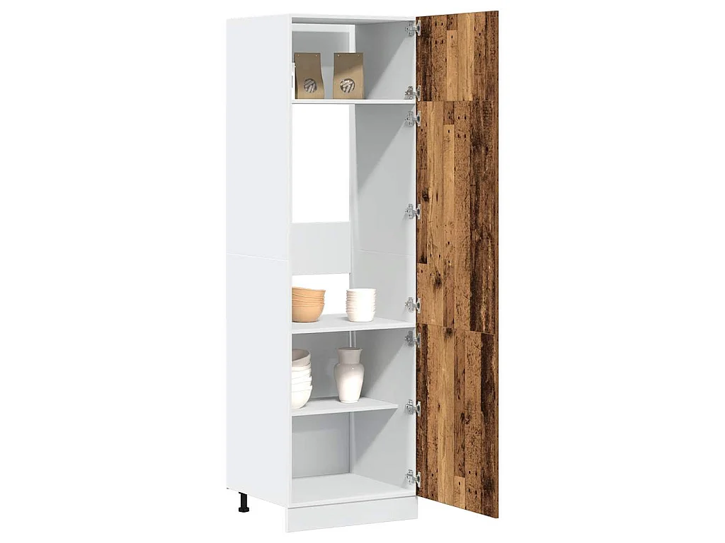 Armadio per Frigo “Lyon” Legno Antico 60x57x207 cm