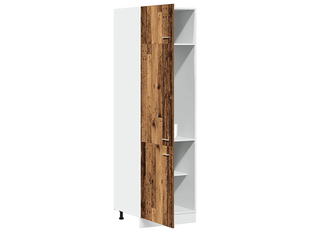 Armadio per Frigo “Lyon” Legno Antico 60x57x207 cm