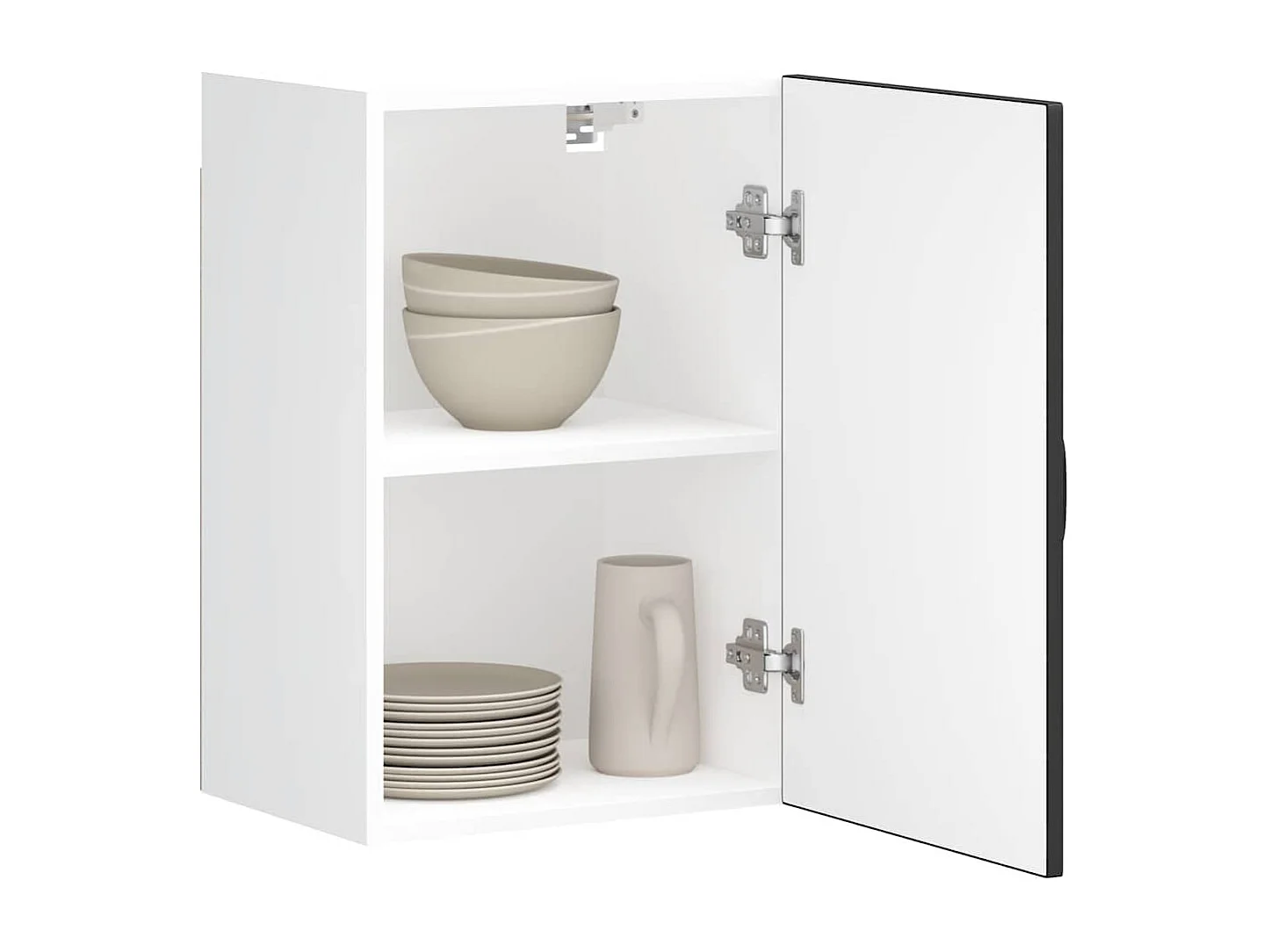 Armoire murale de cuisine Kalmar noir bois d'ingénierie