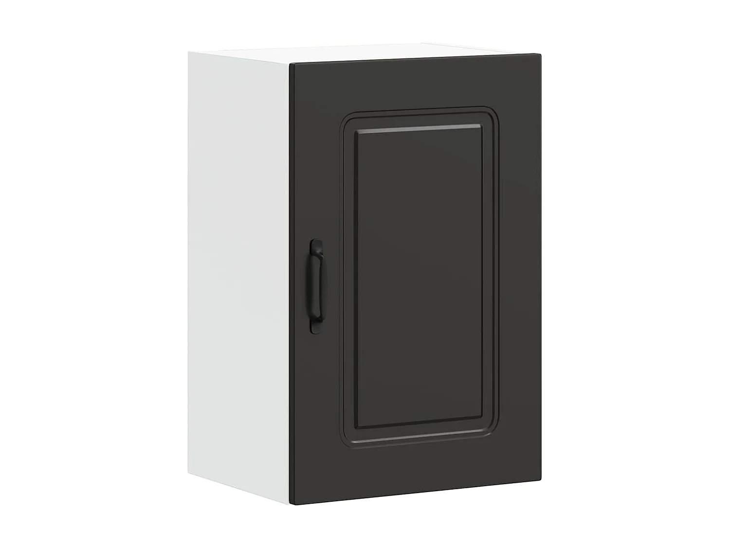 Armoire murale de cuisine Kalmar noir bois d'ingénierie