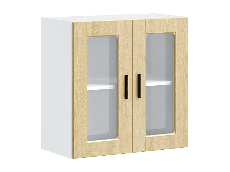 Pensile da Cucina con Porta in Vetro Porto Rovere Sonoma