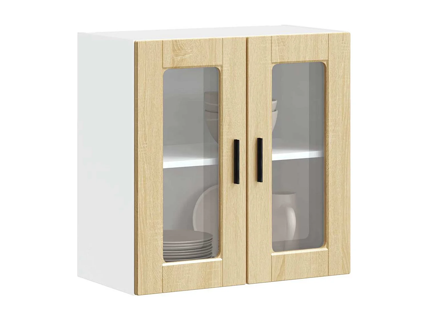 Pensile da Cucina con Porta in Vetro Porto Rovere Sonoma