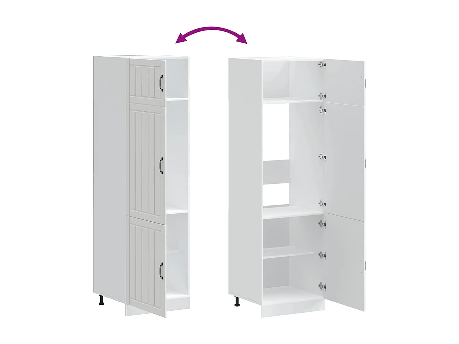 Armoire de cuisine Lucca blanc bois d'ingénierie