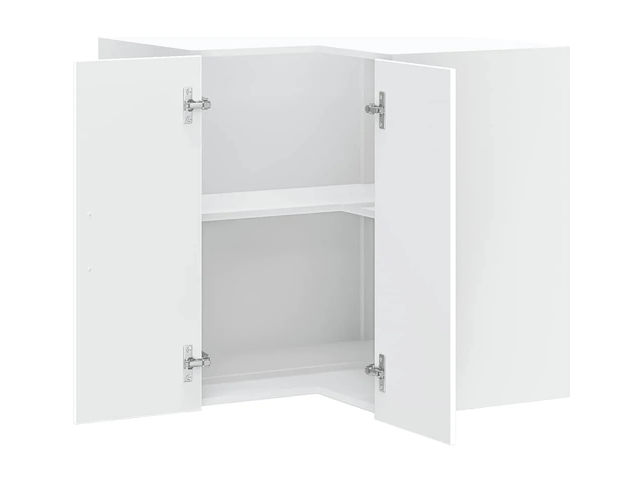 Armoire murale d'angle de cuisine Kalmar blanc bois ingénierie