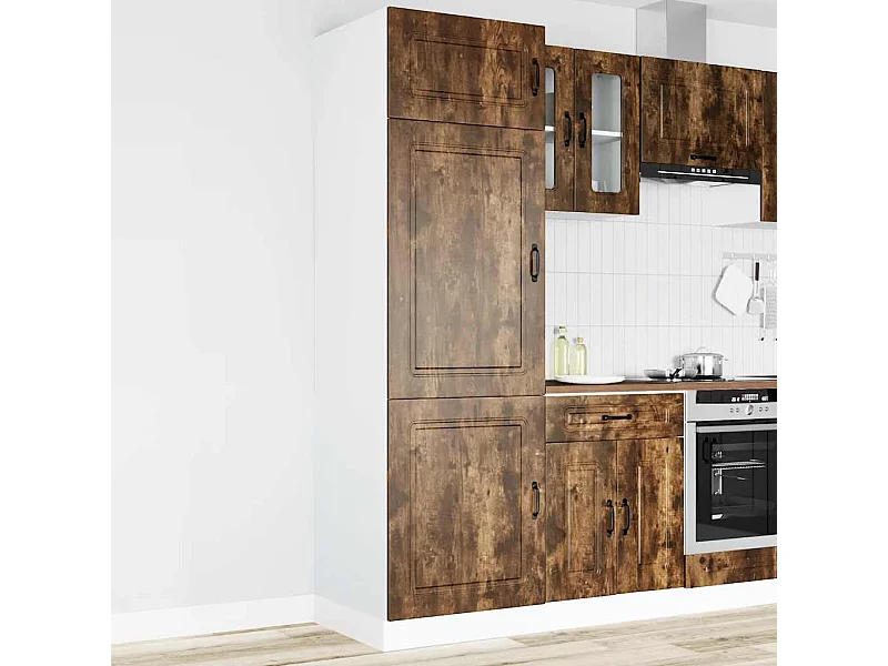 Armoire de cuisine Kalmar chêne fumé bois d'ingénierie