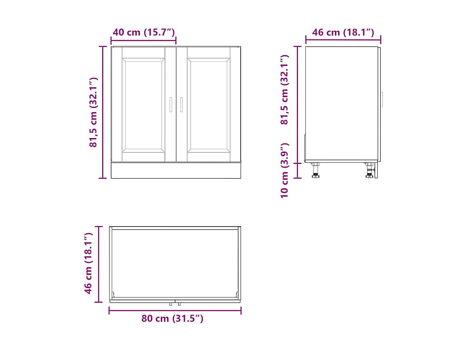 Meuble bas pour évier Porto chêne artisanal bois ingénierie