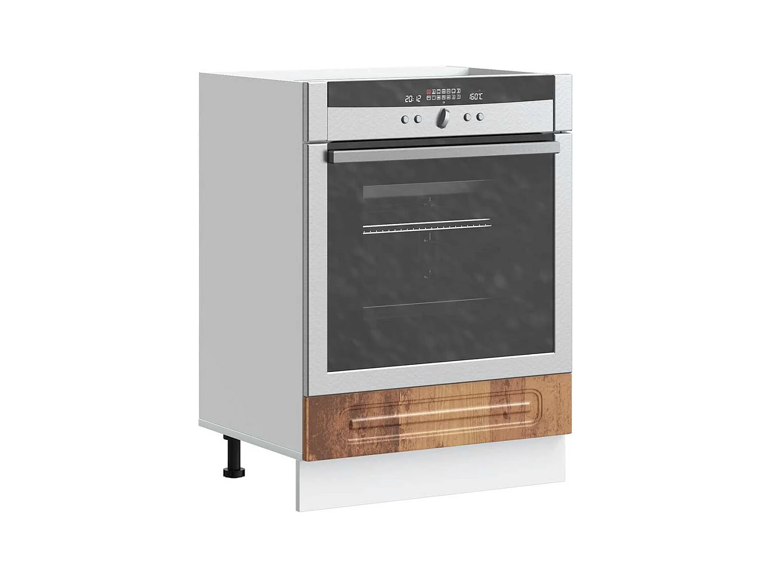 Ovenkast Kalmar bewerkt hout oud houtkleurig