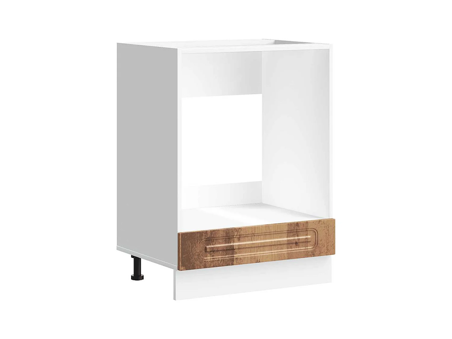 Ovenkast Kalmar bewerkt hout oud houtkleurig