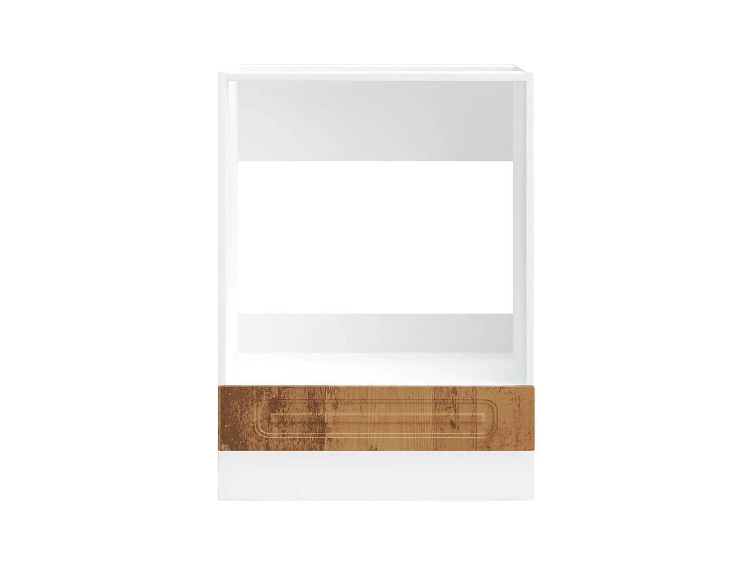 Ovenkast Kalmar bewerkt hout oud houtkleurig