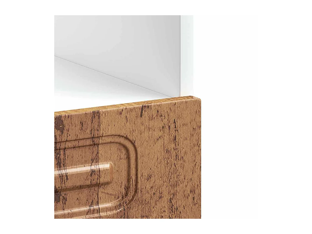 Ovenkast Kalmar bewerkt hout oud houtkleurig