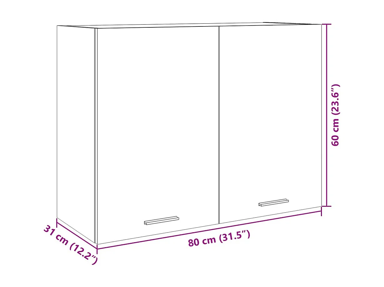 Mobile Pensile “Lyon” Rovere Sonoma 80x31x60 cm