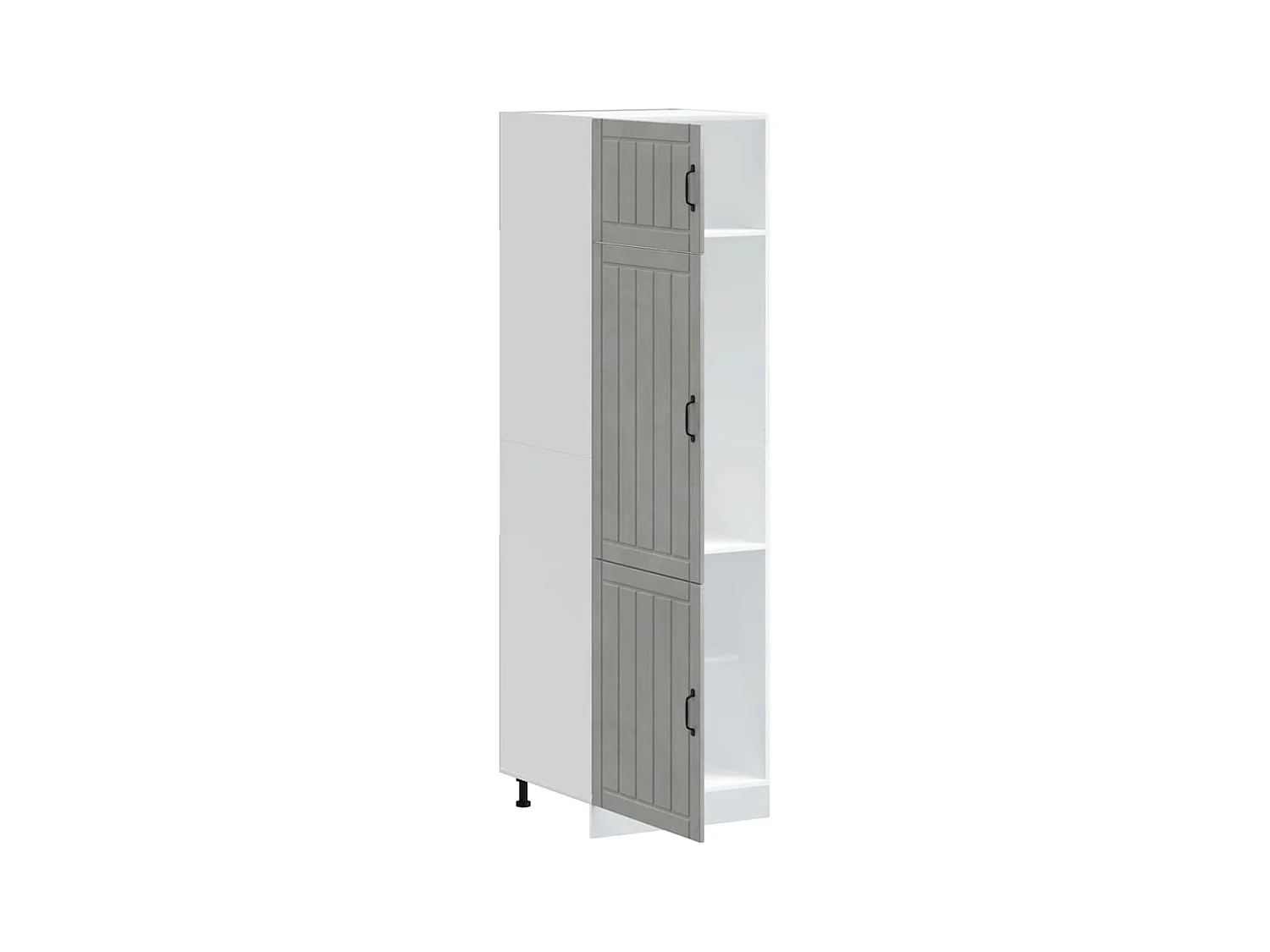 Armoire de cuisine Lucca gris béton bois d'ingénierie