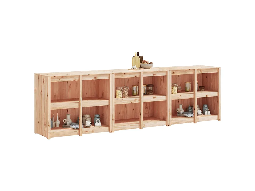 Armoires de cuisine d'extérieur MEPPEL 3 pcs bois de pin massif
