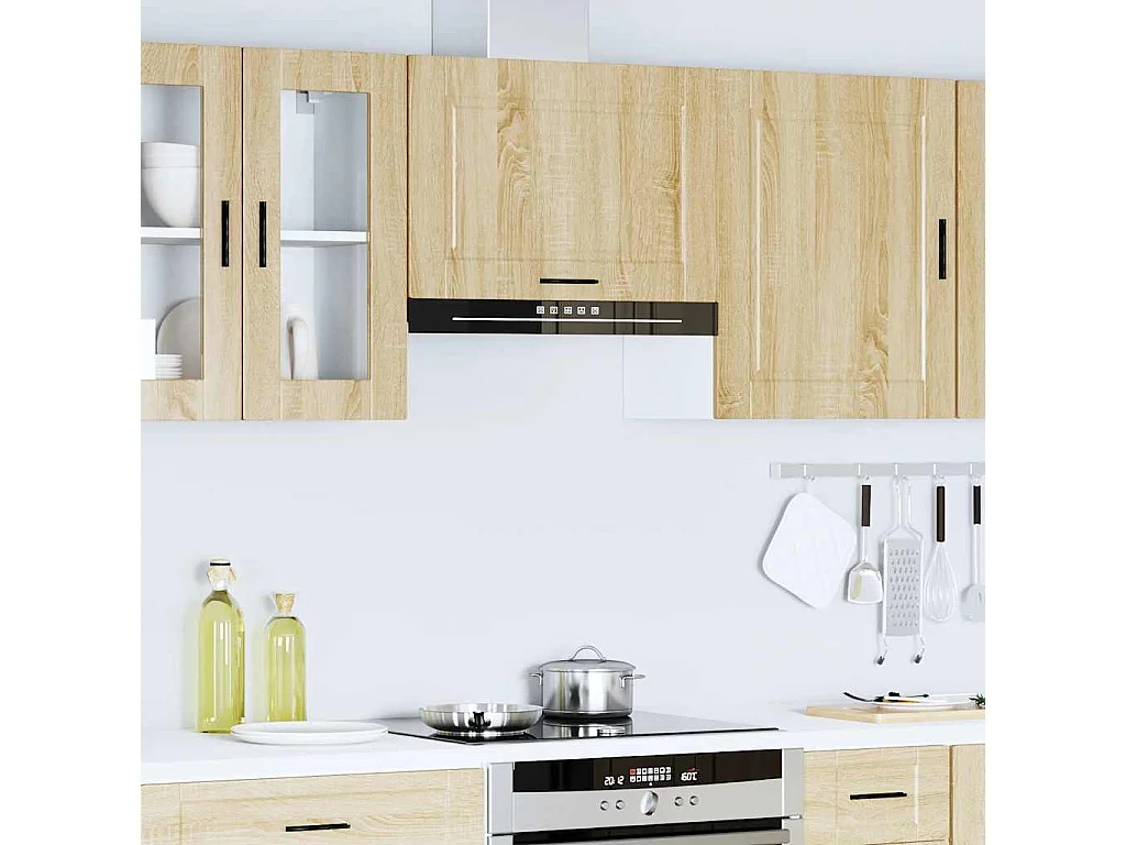 Armoire murale de cuisine Porto chêne sonoma bois d'ingénierie