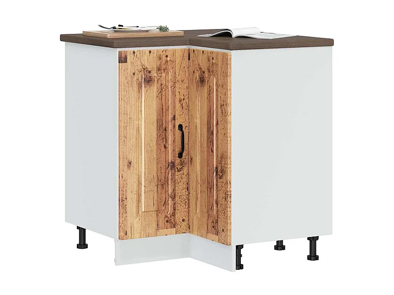 Mobile Base ad Angolo Cucina Kalmar Legno Vecchio in Truciolato