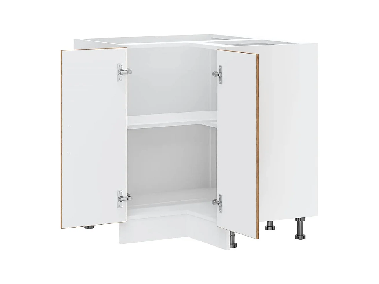 Armoire d'angle de cuisine Kalmar vieux bois bois d'ingénierie