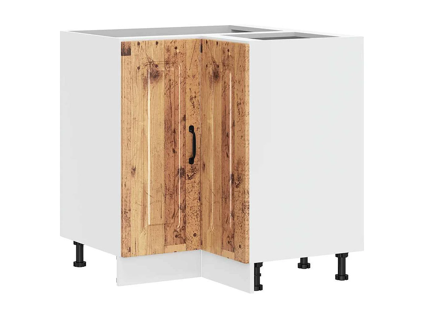 Mueble bajo esquinero cocina Kalmar madera antigua ingeniería