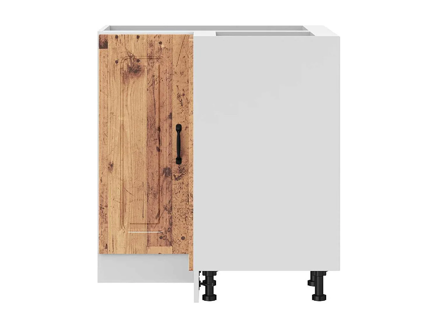 Mueble bajo esquinero cocina Kalmar madera antigua ingeniería