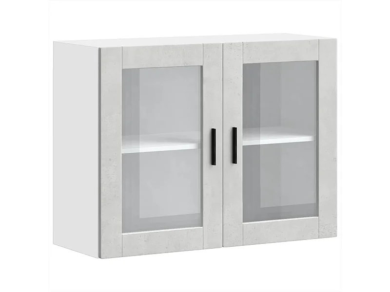 Pensile da Cucina con Porta in Vetro Porto Grigio Cemento