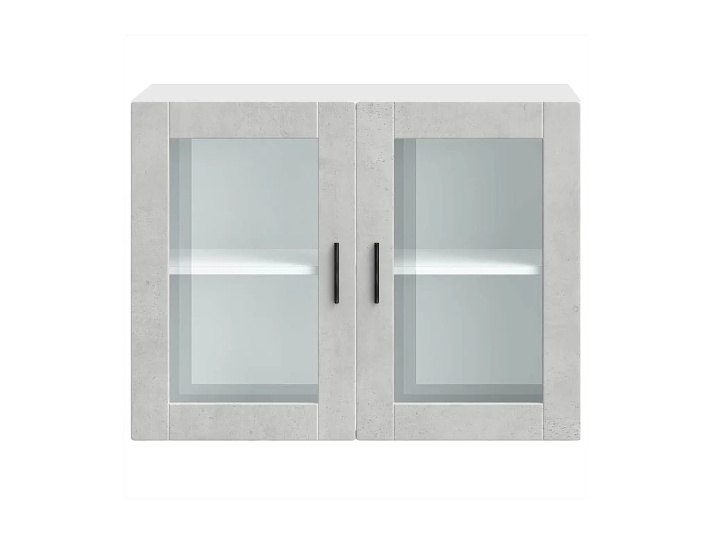Armario de pared para cocina puerta cristal Porto gris hormigón