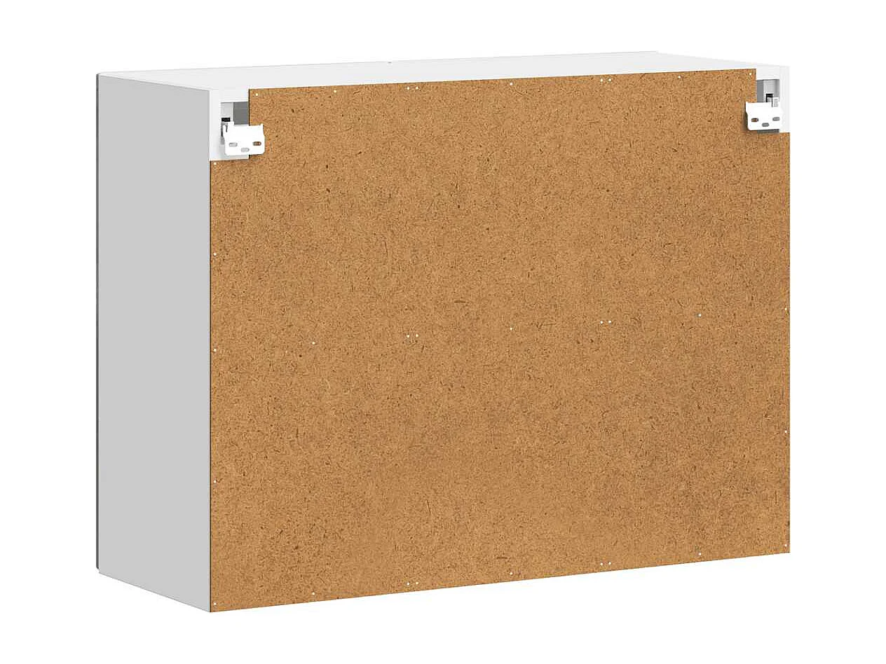 Armoire murale de cuisine avec porte en verre Porto gris béton